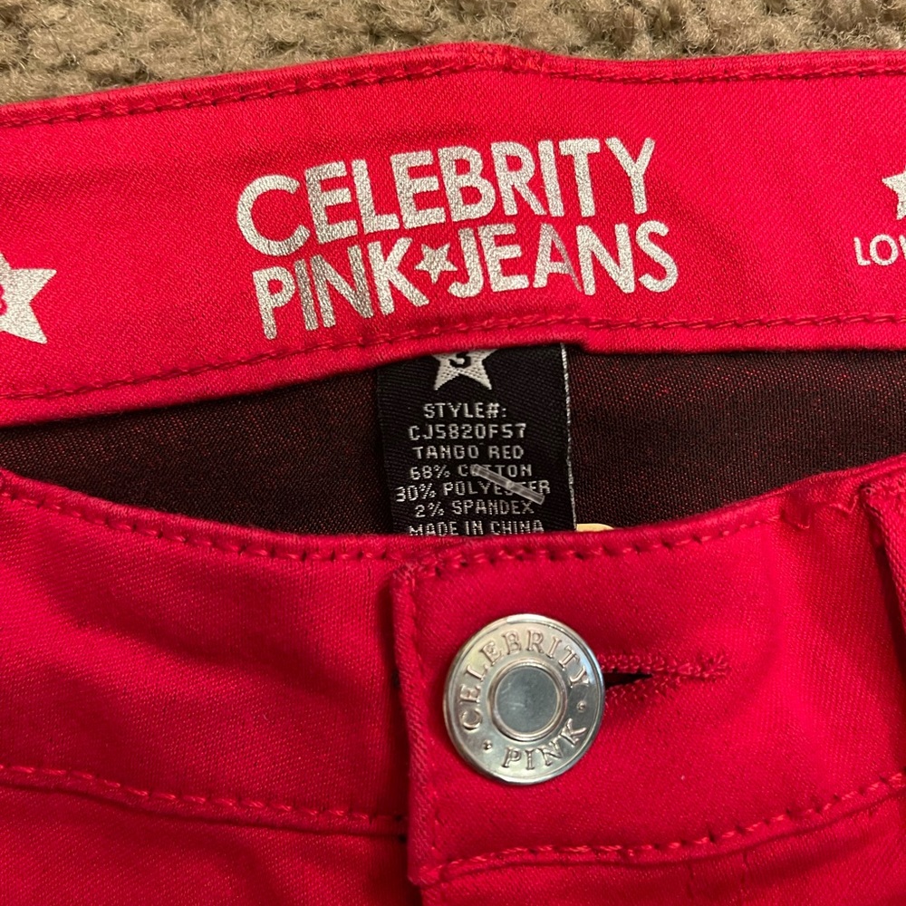 Red celebrity pink jeans- used